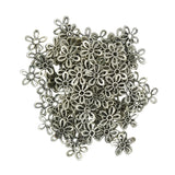 Maxbell Wholesale 100Pcs Tibetan Silver Filigree Daisy Bead Cap Spacers Jewelry DIY Findings