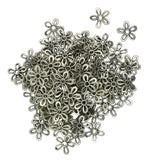 Maxbell Wholesale 100Pcs Tibetan Silver Filigree Daisy Bead Cap Spacers Jewelry DIY Findings