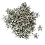 Maxbell Wholesale 100Pcs Tibetan Silver Filigree Daisy Bead Cap Spacers Jewelry DIY Findings