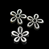 Maxbell Wholesale 100Pcs Tibetan Silver Filigree Daisy Bead Cap Spacers Jewelry DIY Findings