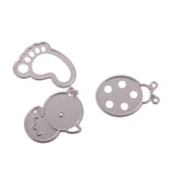 Maxbell Set of 9 Baby Accessories Metal Cutting Dies Stencil Scrapbooking Paper Card Embossing