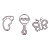 Maxbell Set of 9 Baby Accessories Metal Cutting Dies Stencil Scrapbooking Paper Card Embossing