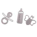 Maxbell Set of 9 Baby Accessories Metal Cutting Dies Stencil Scrapbooking Paper Card Embossing