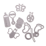 Maxbell Set of 9 Baby Accessories Metal Cutting Dies Stencil Scrapbooking Paper Card Embossing