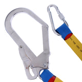 Maxbell Outdoor Climbing Construction Fall Protection Harness Belt Safe Lanyard with Carabiner + 21cm Large Hook