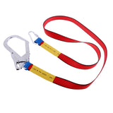 Maxbell Outdoor Climbing Construction Fall Protection Harness Belt Safe Lanyard with Carabiner + 21cm Large Hook