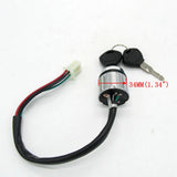 Maxbell 4-Wire 4-Pin Ignition Key Start Switch Assembly for Go Kart ATV Quad Dirt Bike Scooter