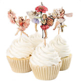 Maxbell Set of 24pcs Cute Fairy Pixie Cupcake Picks Cake Topper Party Cake Decoration