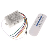 Maxbell Wireless 4 Way ON/OFF Wall Lamp Light RF Remote Control Switch Module Receiver+Controller, 220V