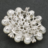 Maxbell Retro Stunning Alloy Crystal Pearls Flower Wedding Bridal Bouquet Brooch Pin Gift