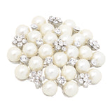 Maxbell Retro Stunning Alloy Crystal Pearls Flower Wedding Bridal Bouquet Brooch Pin Gift