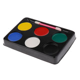 Maxbell Halloween Clown 6 Colours Make Up Face Paint Palette Fancy Painting Art Kit Set
