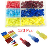 Maxbell 120pcs Female/Male Insulated Quick Disconnect Wire Terminals Connectors