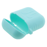 Maxbell Silicone Protective Cover Case + Anti Lost Ear Loop Cable Connector for Apple AirPods Charging Box Teal