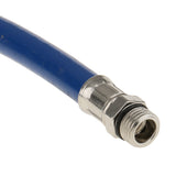 Maxbell Motorcycle Car 1/4PT Male Threaded 1/4'' Rubber Hose Air Tire Inflator Blue Pump