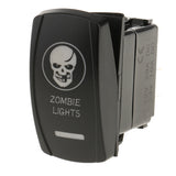 Maxbell Waterproof Blue Skull Zombie Lights LED Backlit Rocker Switch for SUV 4WD Car Boat