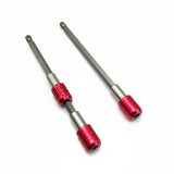 Maxbell 3pcs 1/4 Hex Quick Release Screwdriver Self-locking Extension Bit Holder-Red