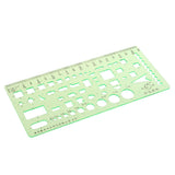 Maxbell Green Plastic Drafting Drawing Tool Ruler Geometric Oval Template for Students 2
