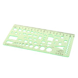Maxbell Green Plastic Drafting Drawing Tool Ruler Geometric Oval Template for Students 2