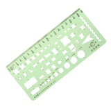 Maxbell Green Plastic Drafting Drawing Tool Ruler Geometric Oval Template for Students 2