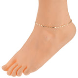 Maxbell Women Girl Gold Plated Alloy Adjustable Ankle Chain Simple Anklet Bracelet