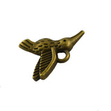 Maxbell 50Pcs Jewelry DIY Punk Vintage Bronze Hummingbird Shaped Charms Pendants