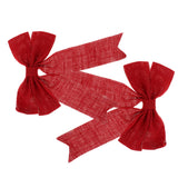Maxbell Pair of Red Christmas Tree Decorations Festival Party Bowknot Ornament