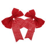 Maxbell Pair of Red Christmas Tree Decorations Festival Party Bowknot Ornament
