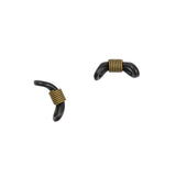 Maxbell Eyeglasses Chain Holder Ends Black Rubber Vintage Bronze Pack of 25