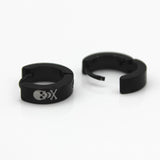 Maxbell Vintage Black Stainless Steel Punk Skull Pattern Ear Clip Stud Earrings for Men Gifts