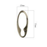 Maxbell 2pcs Oval Snap Hook Carabiner D-Ring Key Chain Clip Keychain Hiking Camp