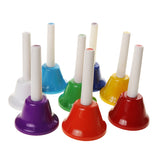 Maxbell 8 Colorful Hand Bell Children Percussion Set Sound Shaking Bell Kids Musical Instrument Toys