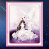 Maxbell DIY 5D Diamond Painting Swan Princess Embroidery Cross Stitch Home Decor Collectibles