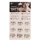 Maxbell Bachelorette Party Waterproof Temporary Flash Tattoo Stickers Red diamond