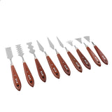 Maxbell Set of 9 Unique Design Artist Oil Painting Special Effects Palette Spatula Color Mixing