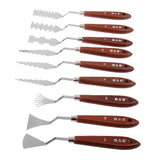 Maxbell Set of 9 Unique Design Artist Oil Painting Special Effects Palette Spatula Color Mixing