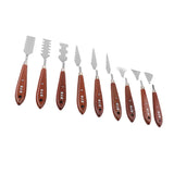 Maxbell Set of 9 Unique Design Artist Oil Painting Special Effects Palette Spatula Color Mixing