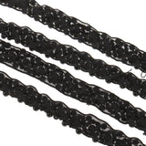 Maxbell 1yd Black Beaded Lace Trims Vintage Mesh Fabric Sewing Crafts Applique Ribbon