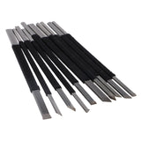 Maxbell 10 Pieces/Set Steel Gravers Chisel Stone Seal Craft Wood Engraving Tools DIY