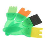 Maxbell 4 Pieces Sponge Paint Brush Seal Sponge Brush Plastic Handle Kids Painting Tool