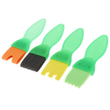 Maxbell 4 Pieces Sponge Paint Brush Seal Sponge Brush Plastic Handle Kids Painting Tool