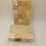 Maxbell 24 Pieces Natural Wooden Shapes Unfinished Cube Blocks Embellishments for Crafts Scrapbooking 30mm