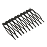 Maxbell 10 Pieces Black Plain Metal 10 Teeth Hair Combs Clips Hairpins for Dressing