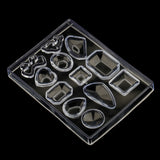 Maxbell Clear Silicone Earring Pendant Mold Tray For Resin Jewelry Making Tools