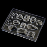 Maxbell Clear Silicone Earring Pendant Mold Tray For Resin Jewelry Making Tools