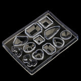 Maxbell Clear Silicone Earring Pendant Mold Tray For Resin Jewelry Making Tools