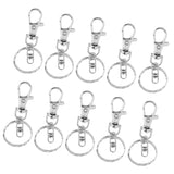 Maxbell 10 Pieces Silver Lobster Claw Clasp Keychain Key Ring Jewelry Findings