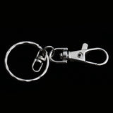 Maxbell 10 Pieces Silver Lobster Claw Clasp Keychain Key Ring Jewelry Findings