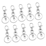 Maxbell 10 Pieces Silver Lobster Claw Clasp Keychain Key Ring Jewelry Findings