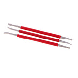 Maxbell 3 Piece/Set Leathercraft Tools Leather Press Rub Tool Modeling Tools Leather Modeling